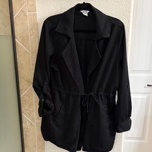 Duluth Trading Co Black Women's blazer/light jacket/trench coat